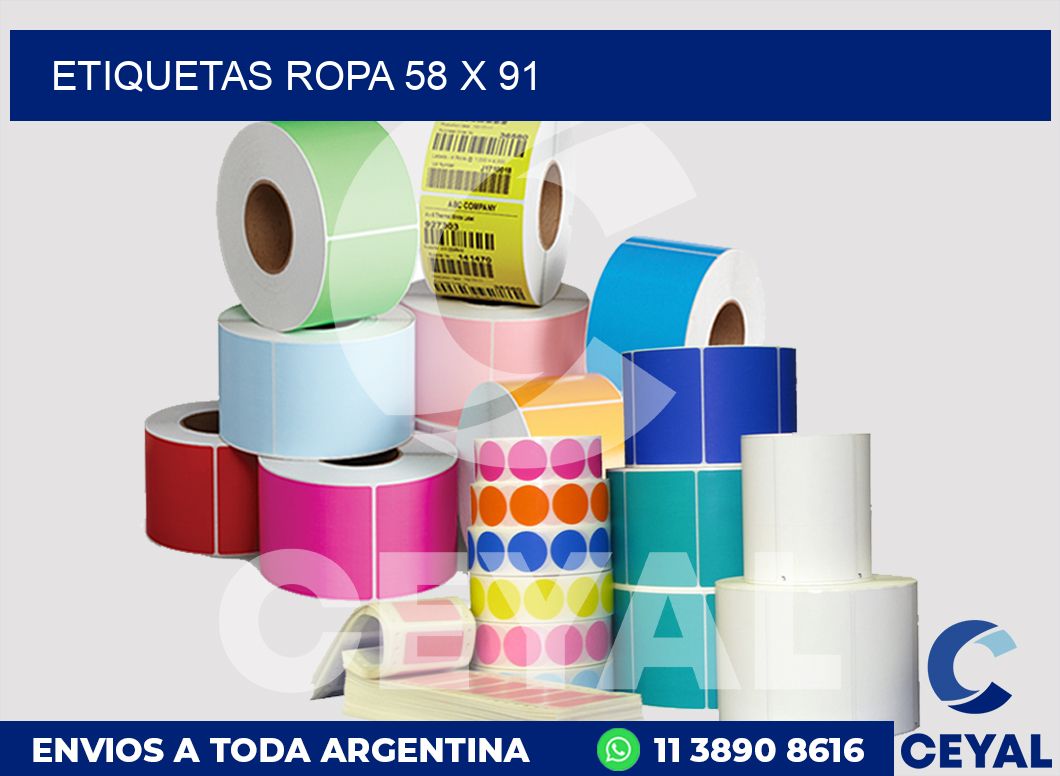 etiquetas ropa 58 x 91