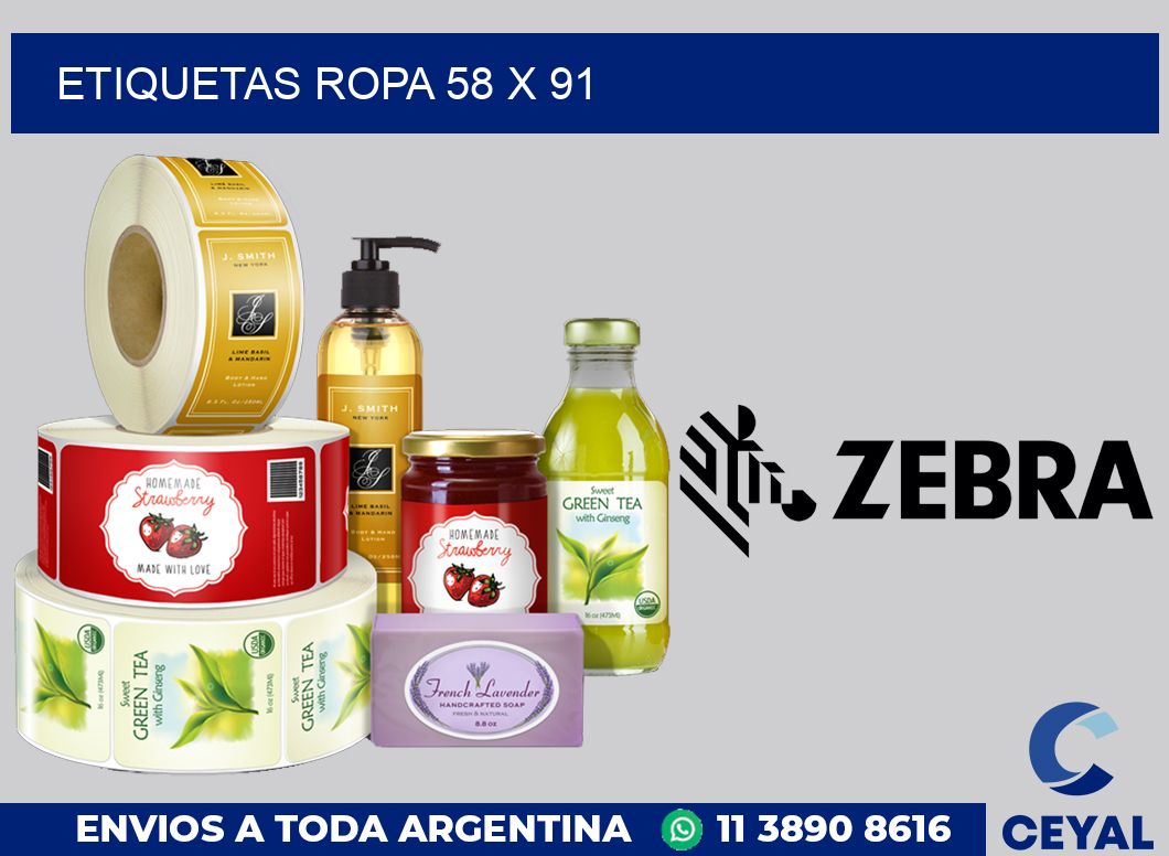 etiquetas ropa 58 x 91