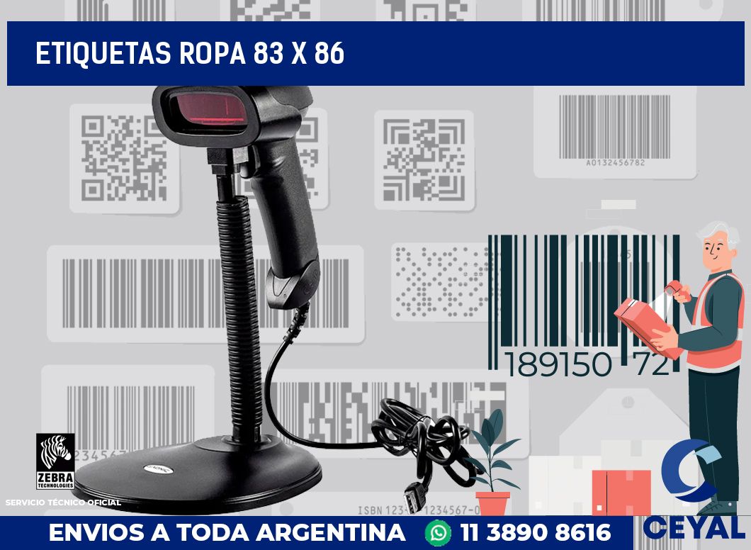etiquetas ropa 83 x 86