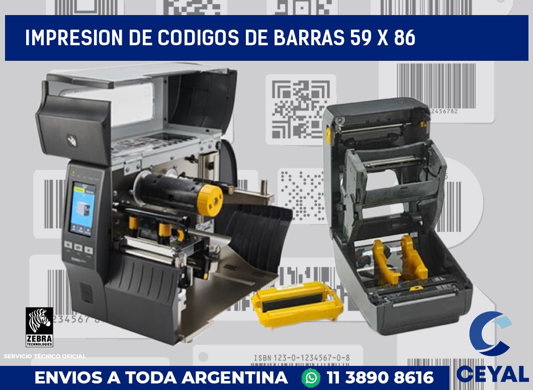 impresion de codigos de barras 59 x 86