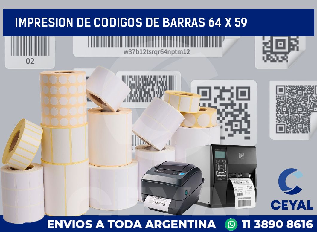 impresion de codigos de barras 64 x 59