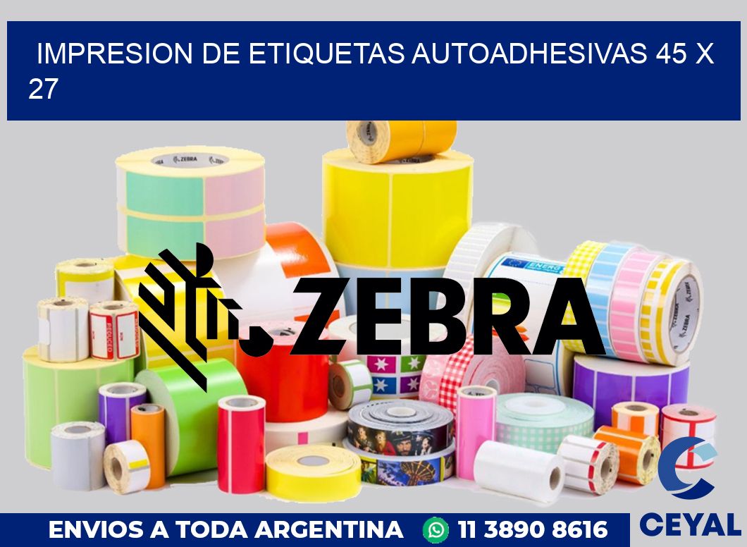 impresion de etiquetas autoadhesivas 45 x 27