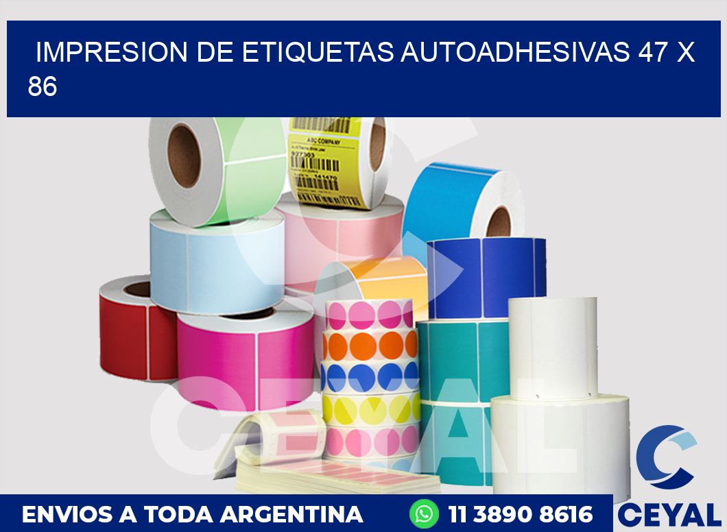 impresion de etiquetas autoadhesivas 47 x 86