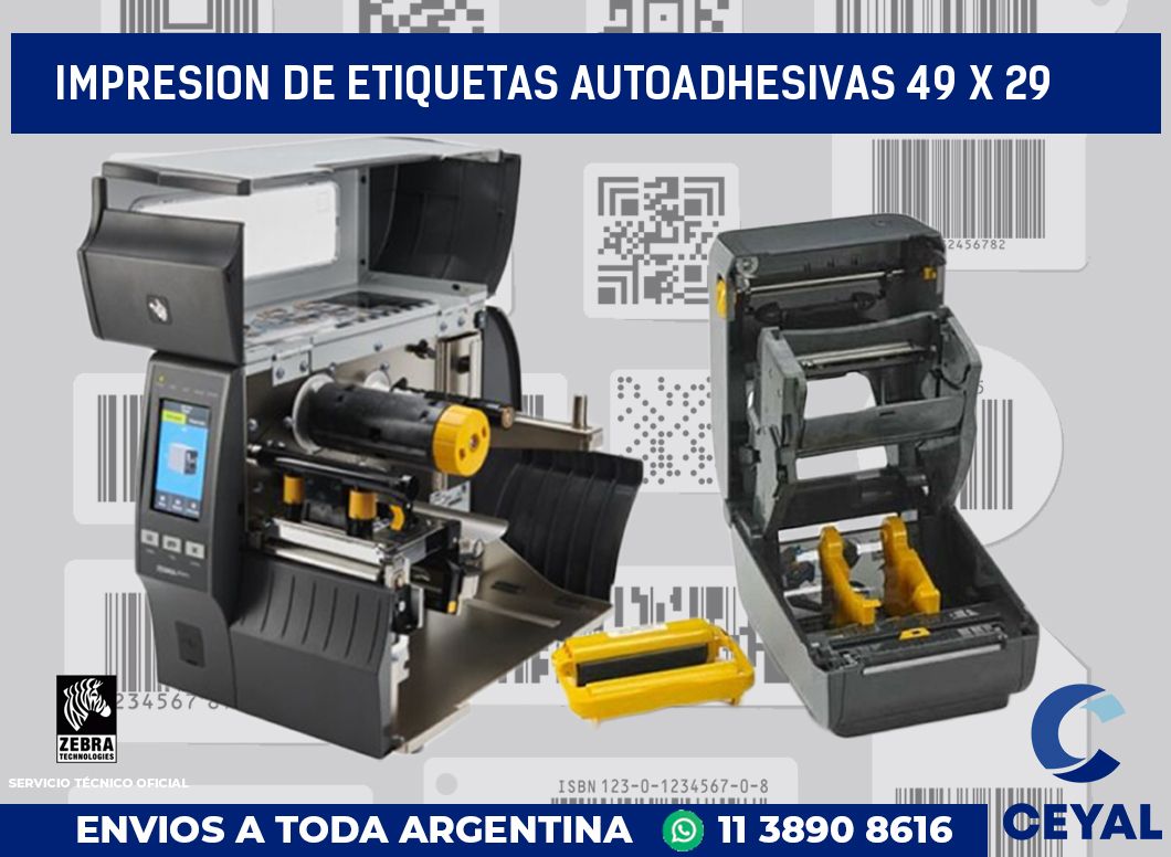impresion de etiquetas autoadhesivas 49 x 29
