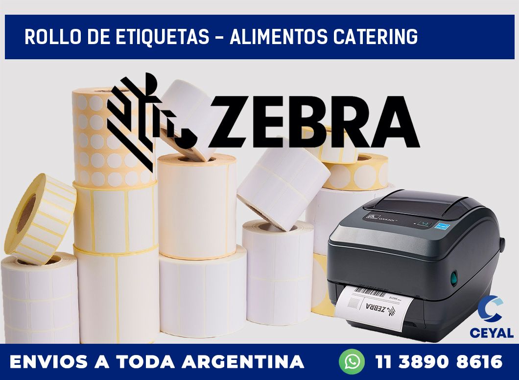 rollo de etiquetas – alimentos catering