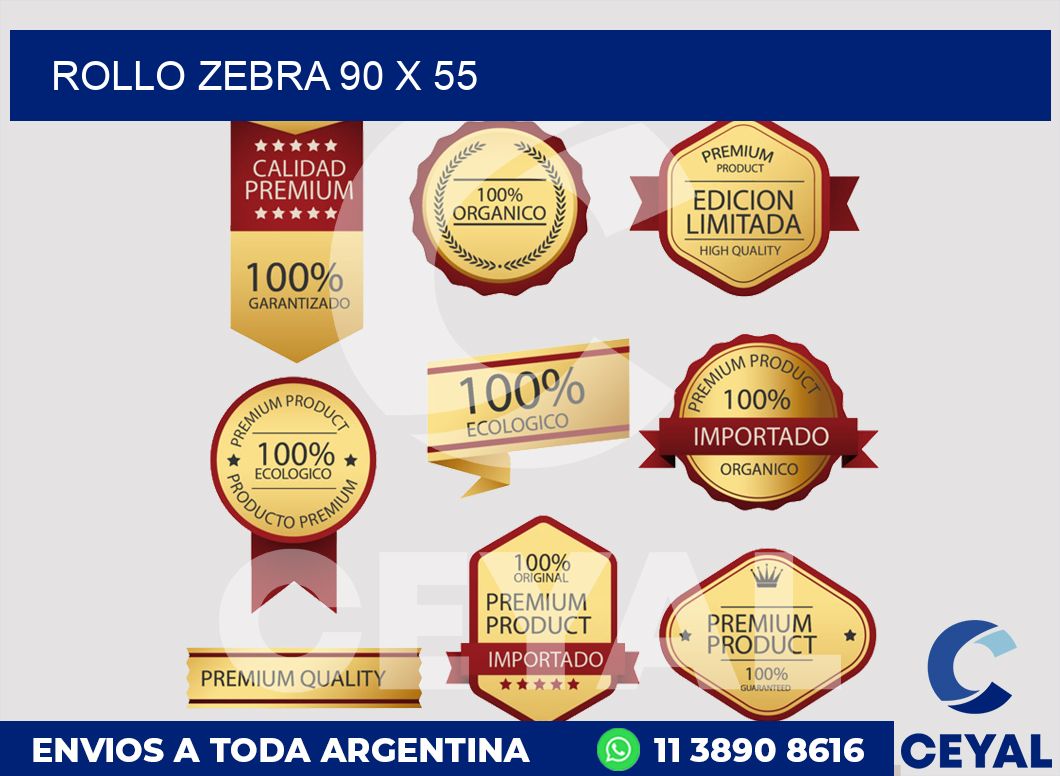 rollo zebra 90 x 55