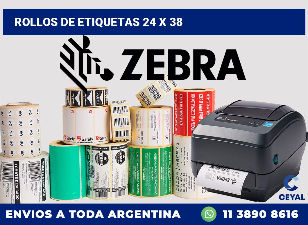 rollos de etiquetas 24 x 38