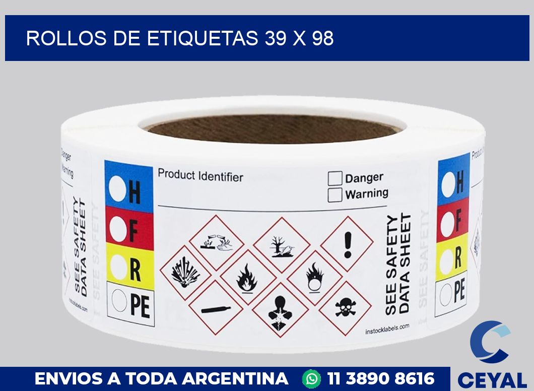 rollos de etiquetas 39 x 98