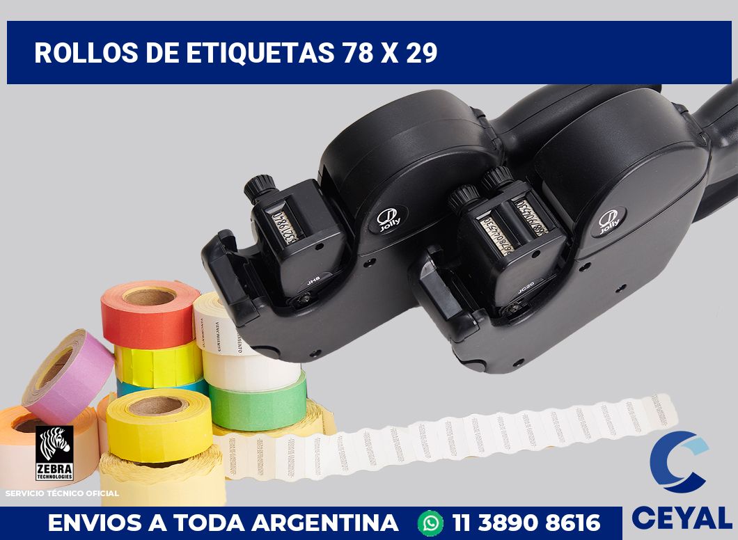 rollos de etiquetas 78 x 29