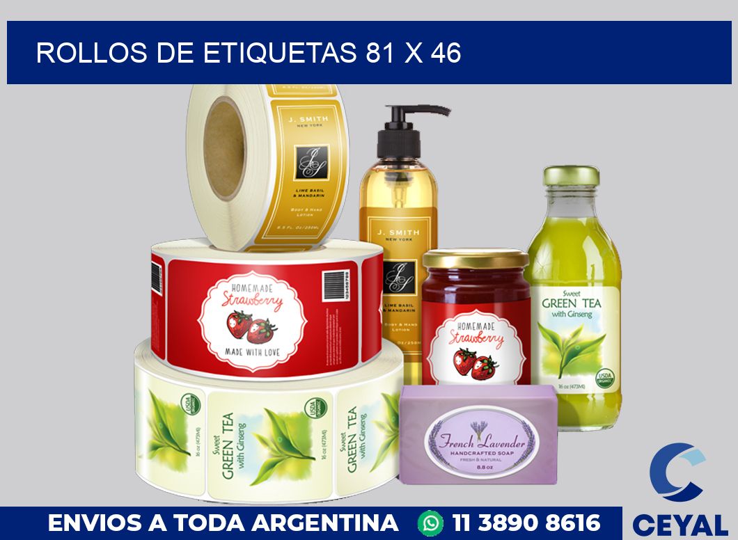 rollos de etiquetas 81 x 46