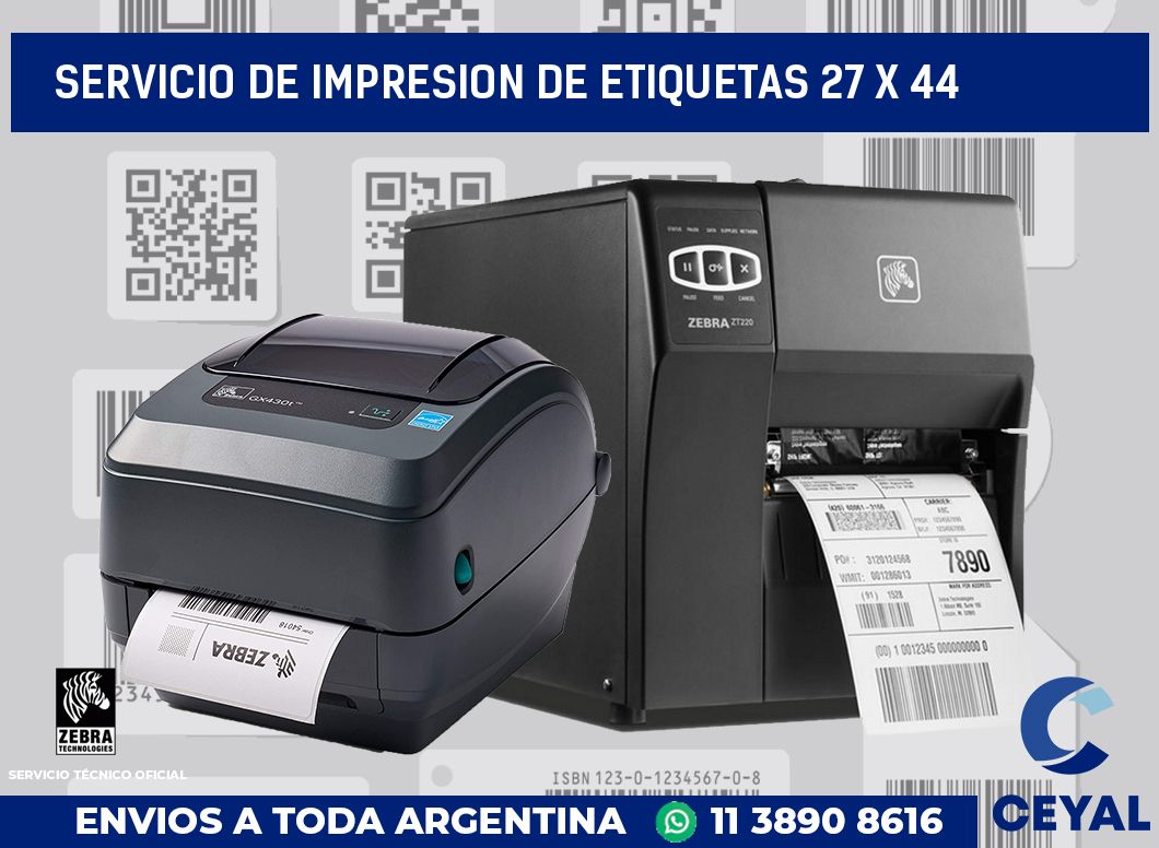 servicio de impresion de etiquetas 27 x 44