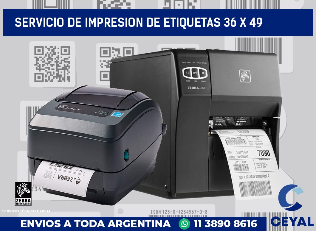 servicio de impresion de etiquetas 36 x 49