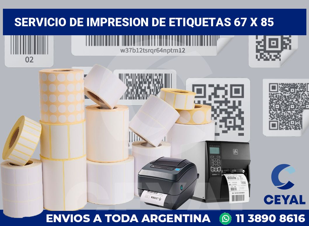servicio de impresion de etiquetas 67 x 85