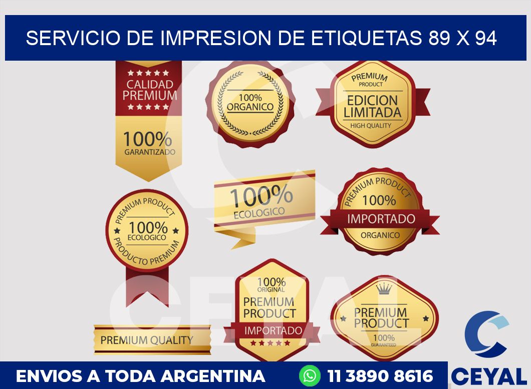 servicio de impresion de etiquetas 89 x 94