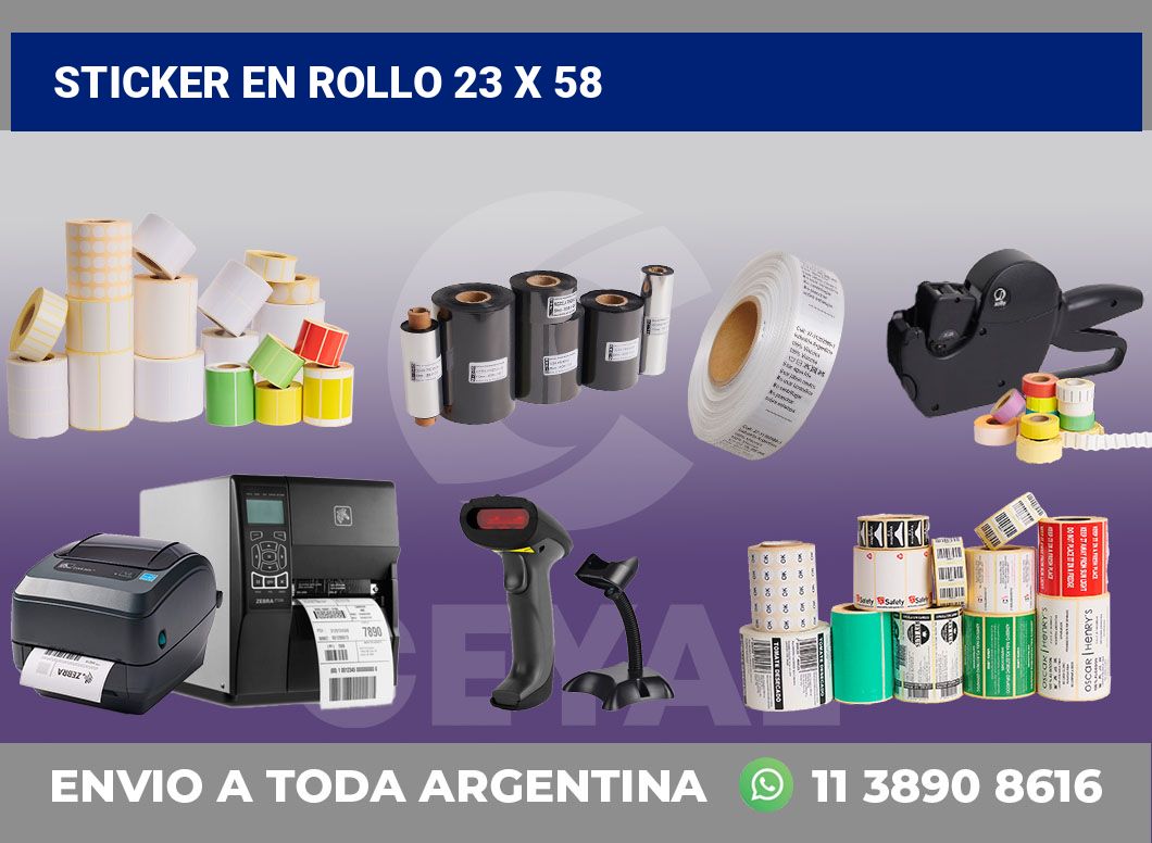 sticker en rollo 23 x 58