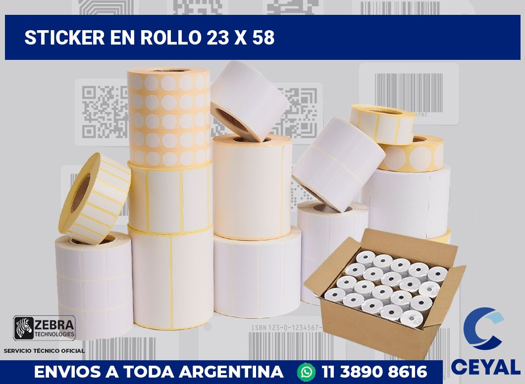 sticker en rollo 23 x 58