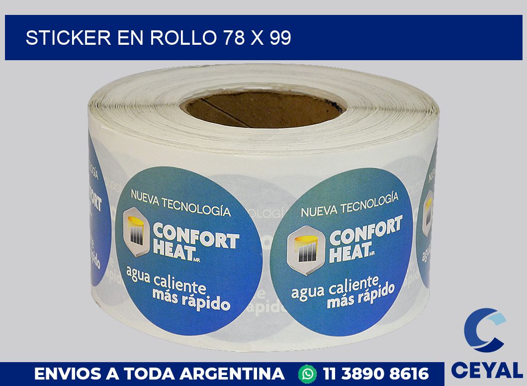 sticker en rollo 78 x 99