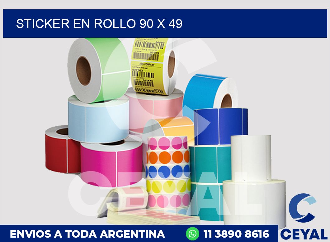 sticker en rollo 90 x 49