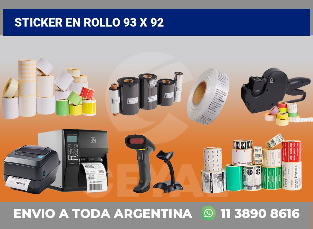 sticker en rollo 93 x 92