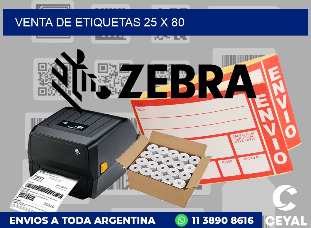 venta de etiquetas 25 x 80