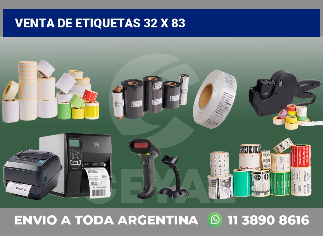 venta de etiquetas 32 x 83