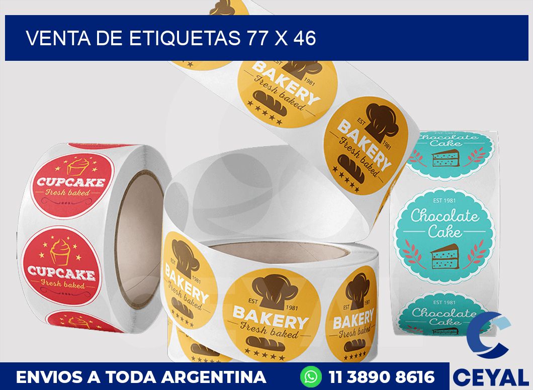 venta de etiquetas 77 x 46