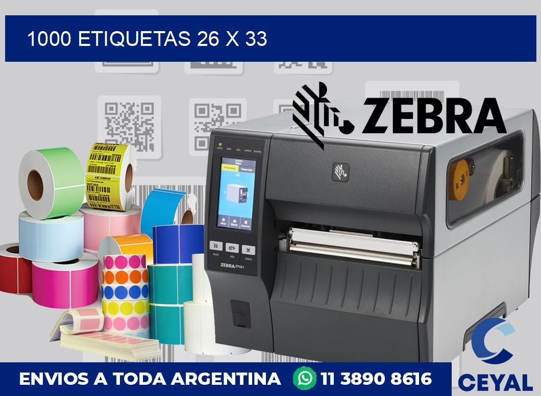 1000 etiquetas 26 x 33