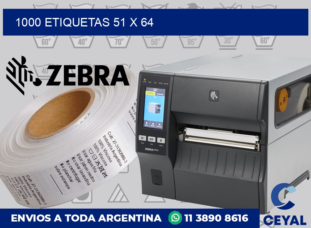 1000 etiquetas 51 x 64