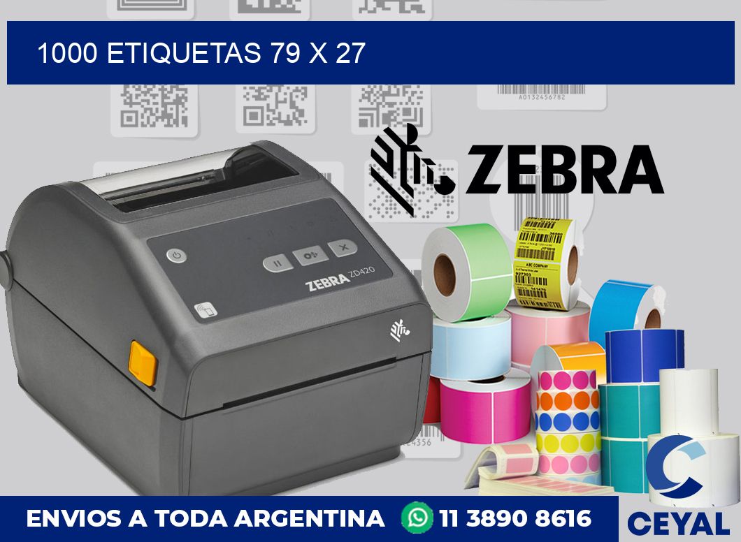 1000 etiquetas 79 x 27