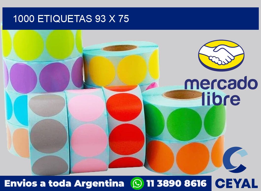 1000 etiquetas 93 x 75