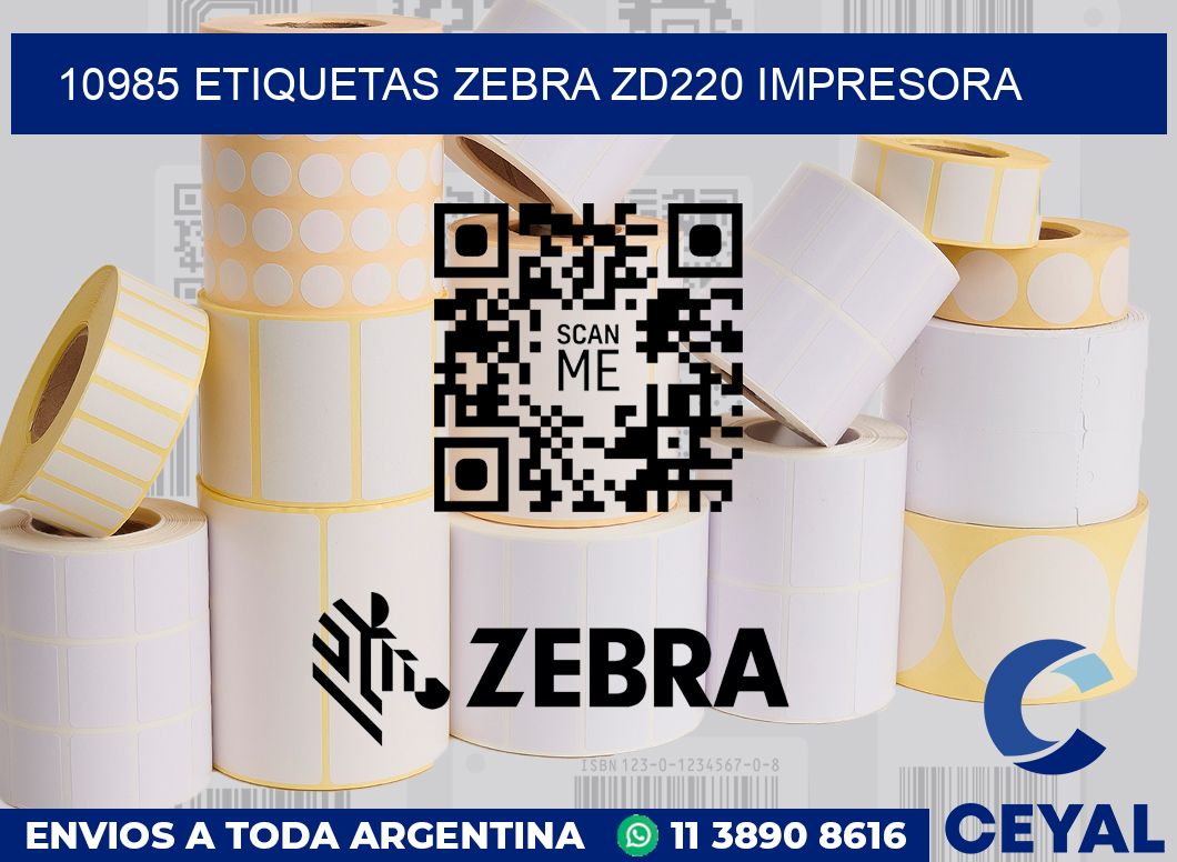 10985 etiquetas Zebra zd220 impresora