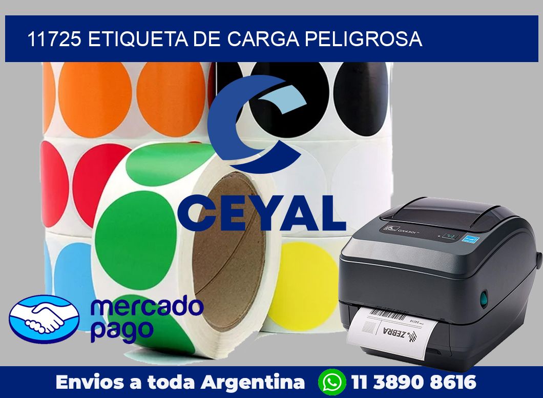 11725 Etiqueta de carga peligrosa