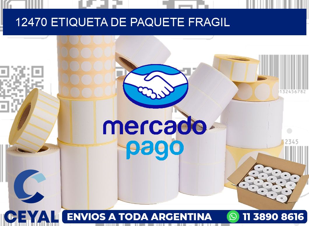 12470 Etiqueta de paquete fragil