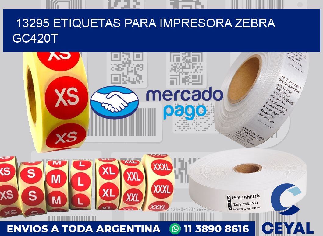 13295 etiquetas para impresora zebra GC420T
