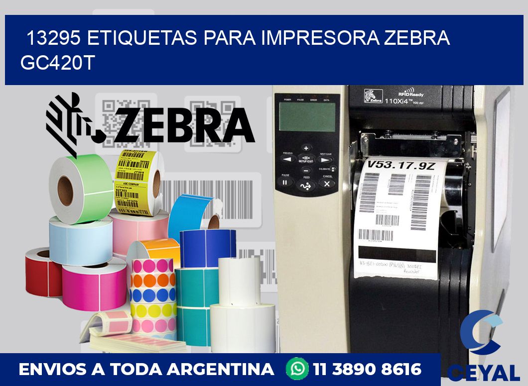 13295 etiquetas para impresora zebra GC420T