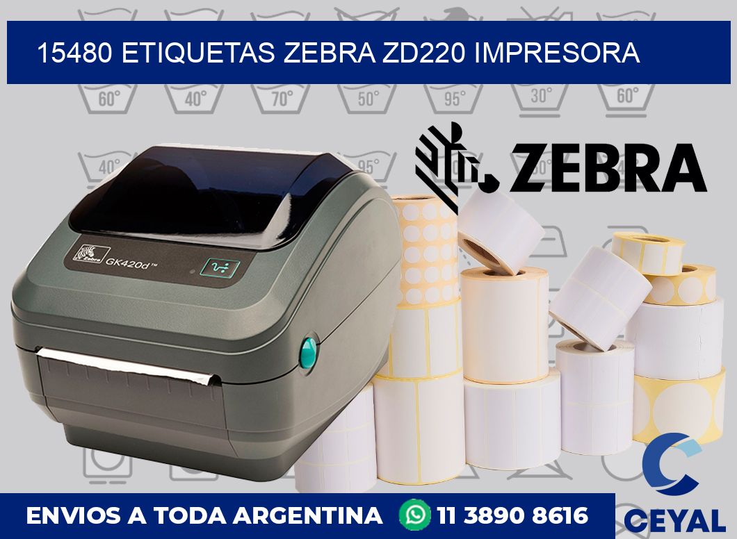 15480 etiquetas Zebra zd220 impresora