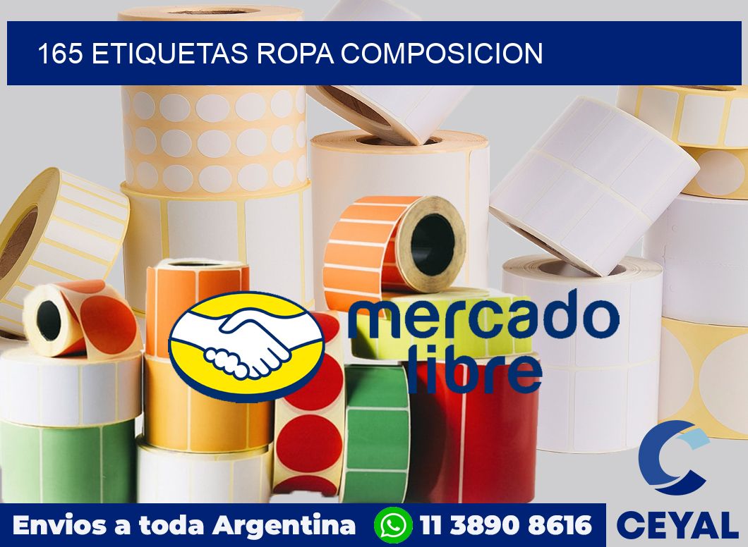 165 Etiquetas ropa composicion