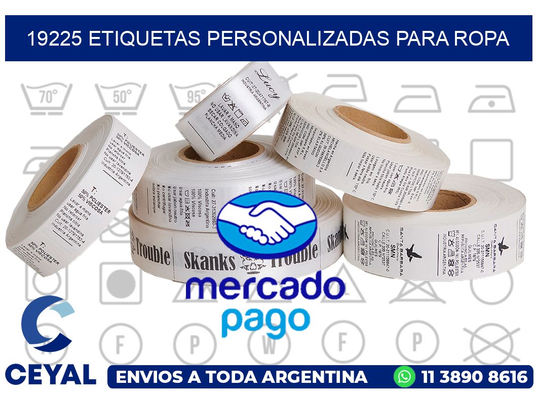 19225 Etiquetas personalizadas para ropa