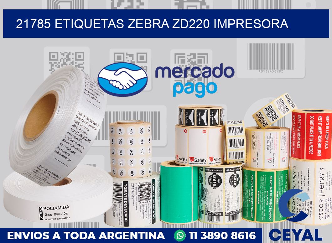 21785 etiquetas Zebra zd220 impresora