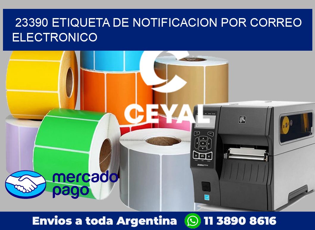 23390 Etiqueta de notificacion por correo electronico