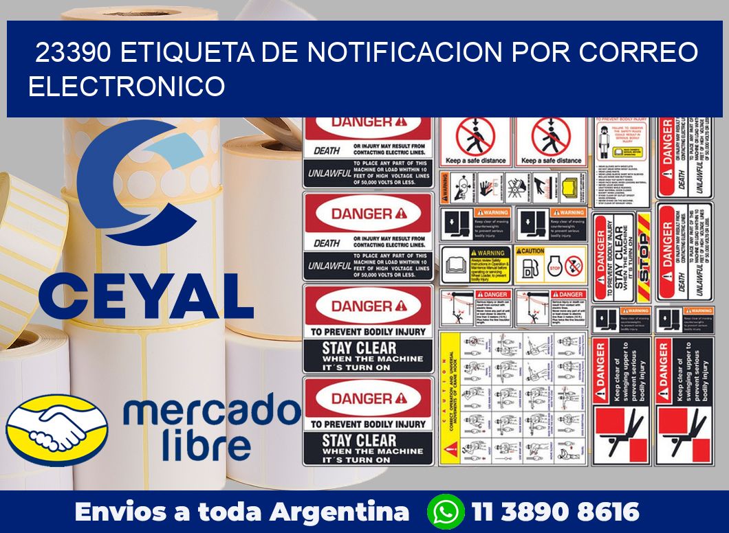 23390 Etiqueta de notificacion por correo electronico