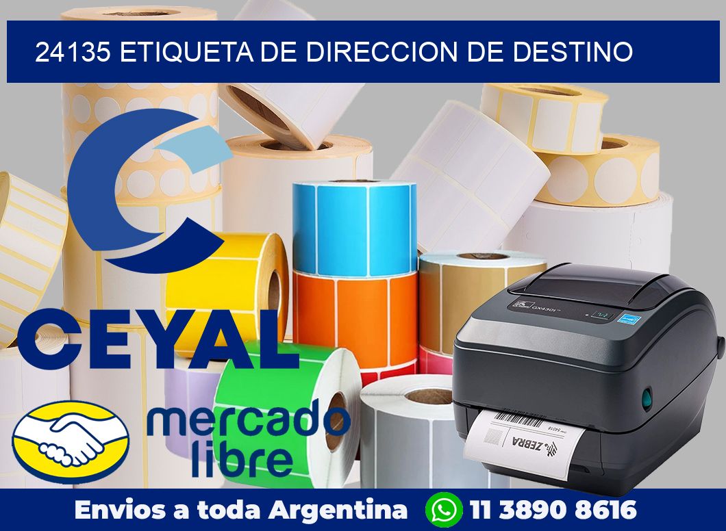24135 Etiqueta de direccion de destino