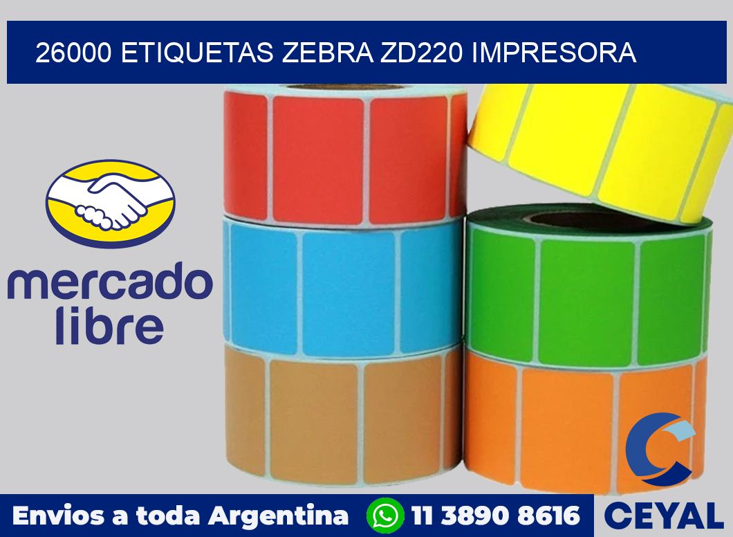 26000 etiquetas Zebra zd220 impresora