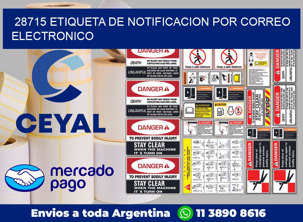 28715 Etiqueta de notificacion por correo electronico