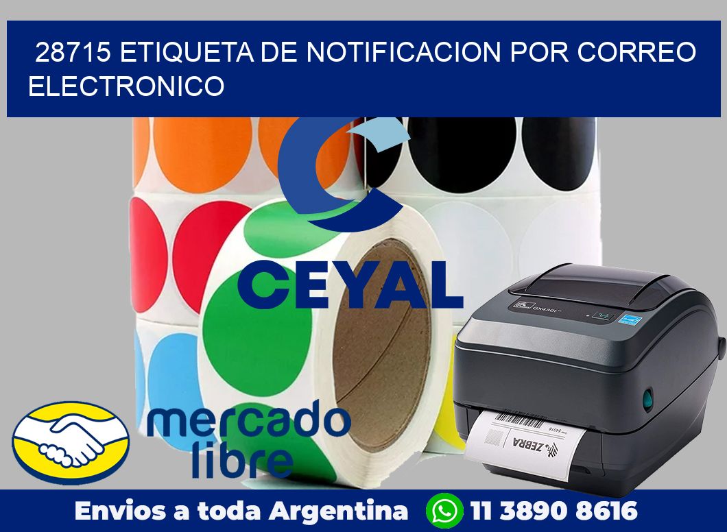28715 Etiqueta de notificacion por correo electronico