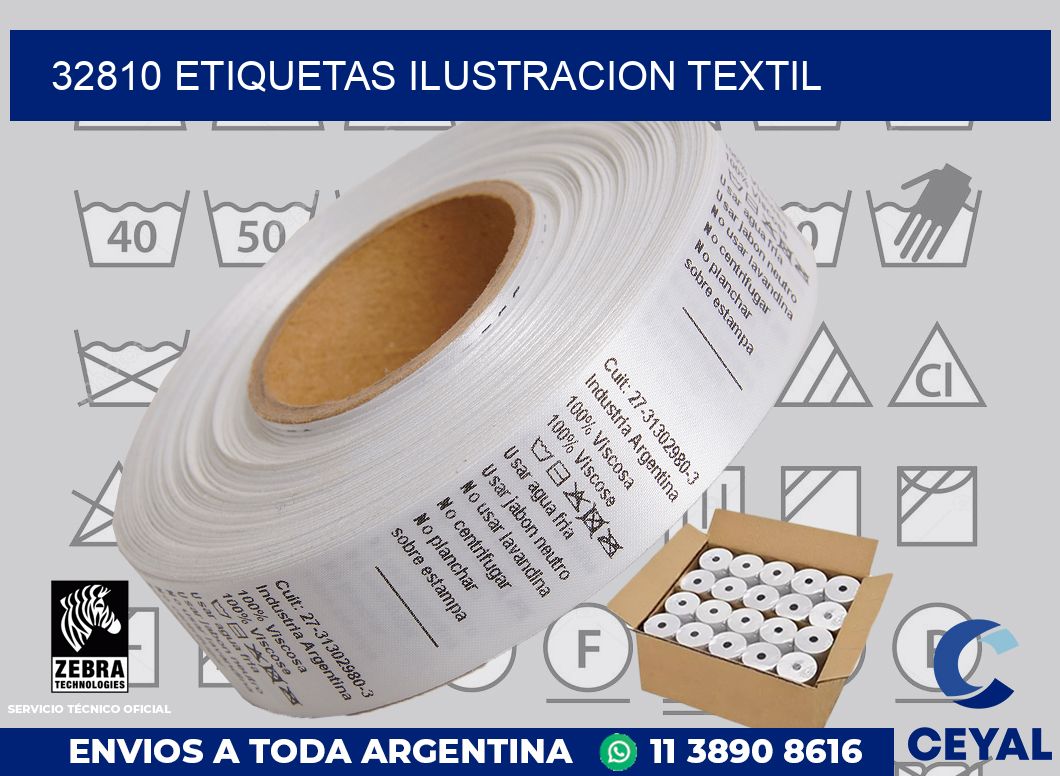 32810 etiquetas ilustracion textil