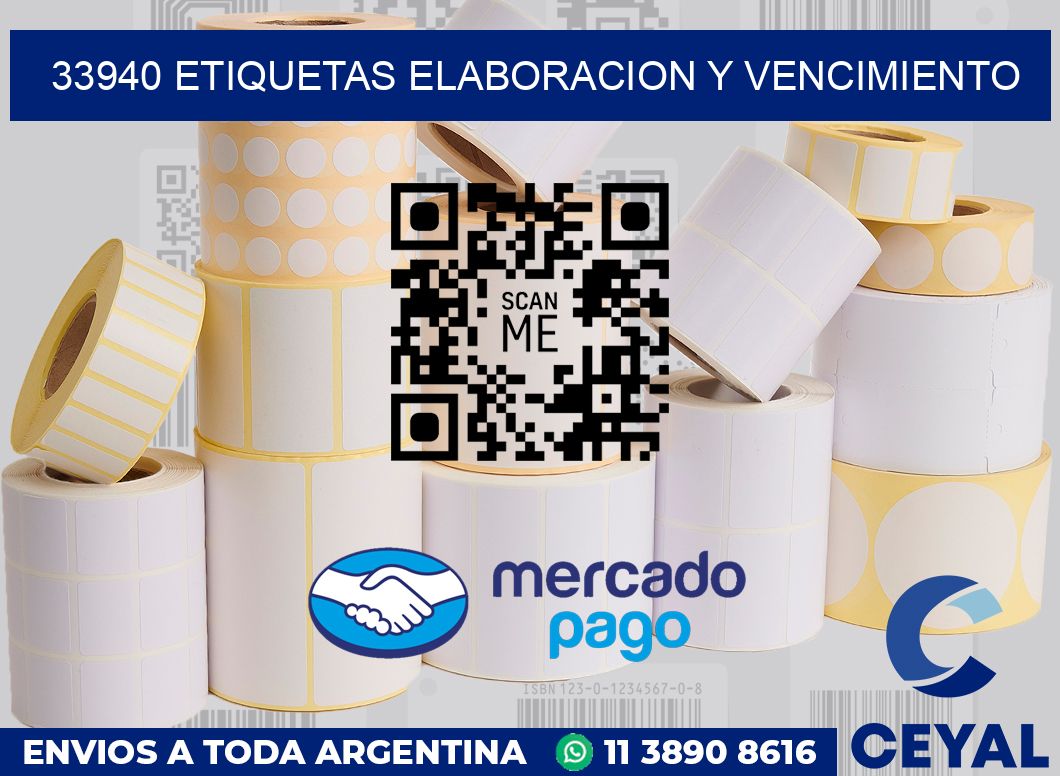 33940 Etiquetas elaboracion y vencimiento