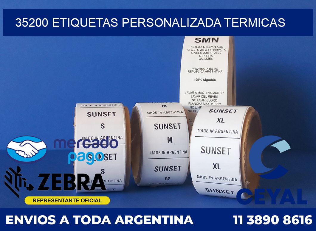 35200 etiquetas personalizada termicas