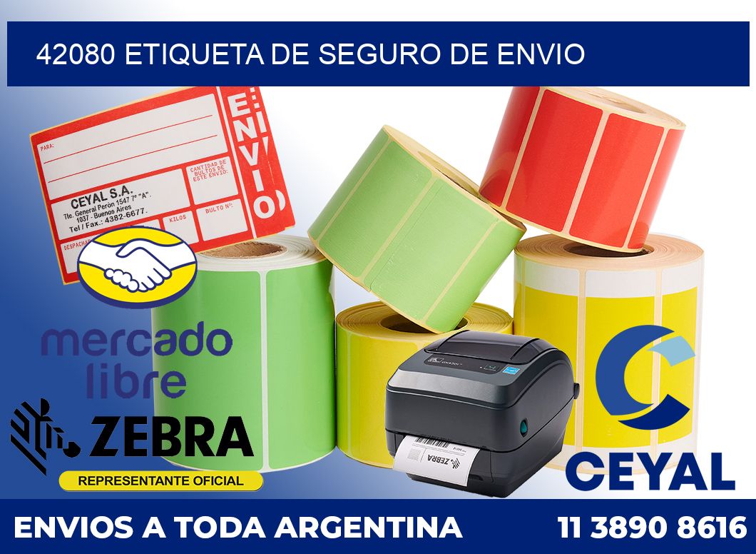 42080 Etiqueta de seguro de envio