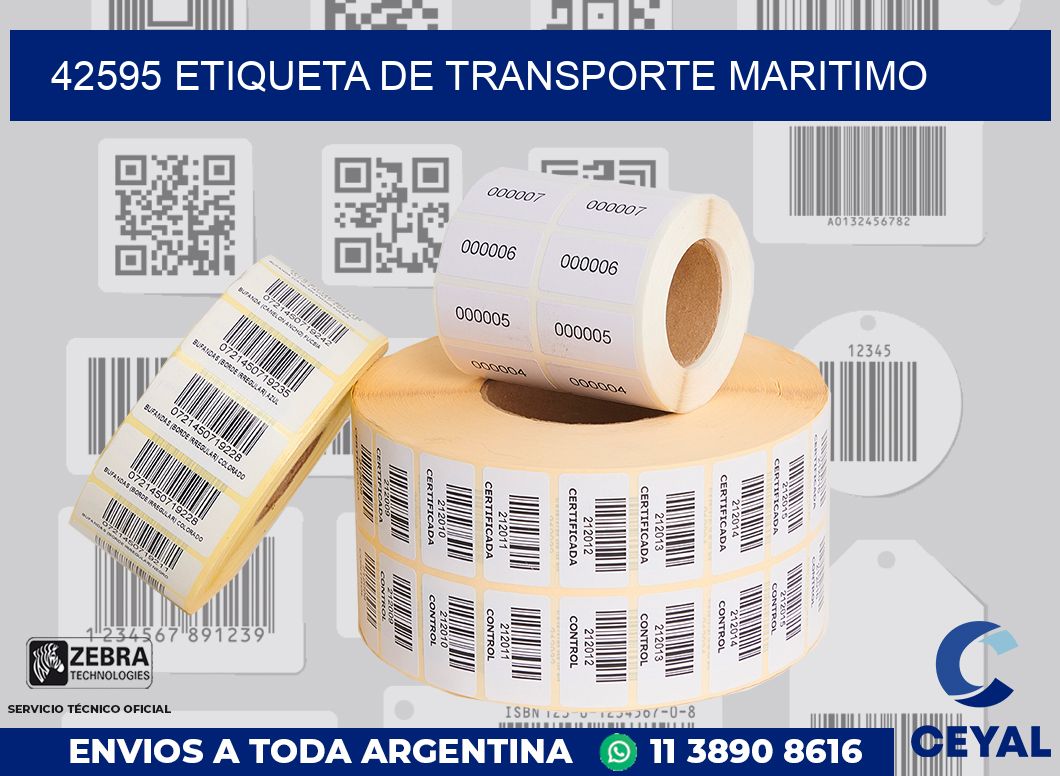 42595 Etiqueta de transporte maritimo